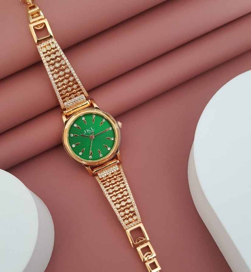 Green Circle Dial Anti tarnish Watch