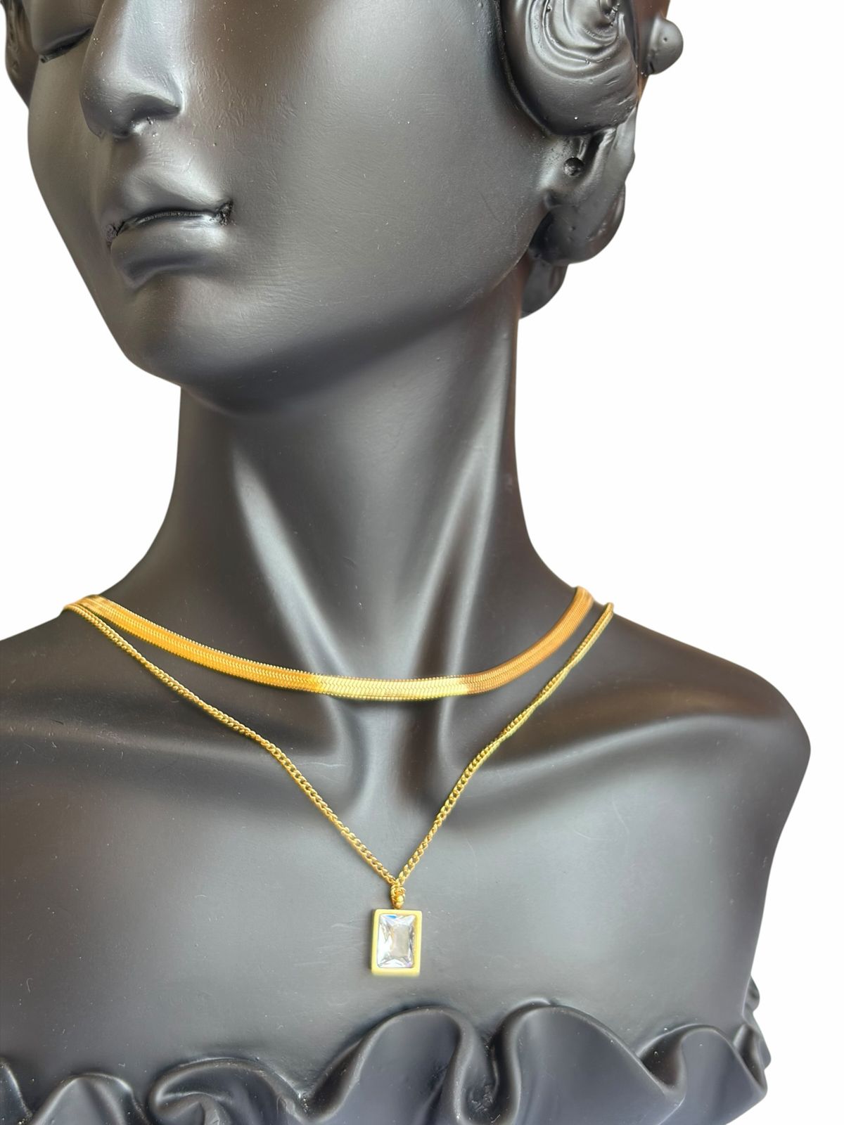 Double layer Crystal Necklace