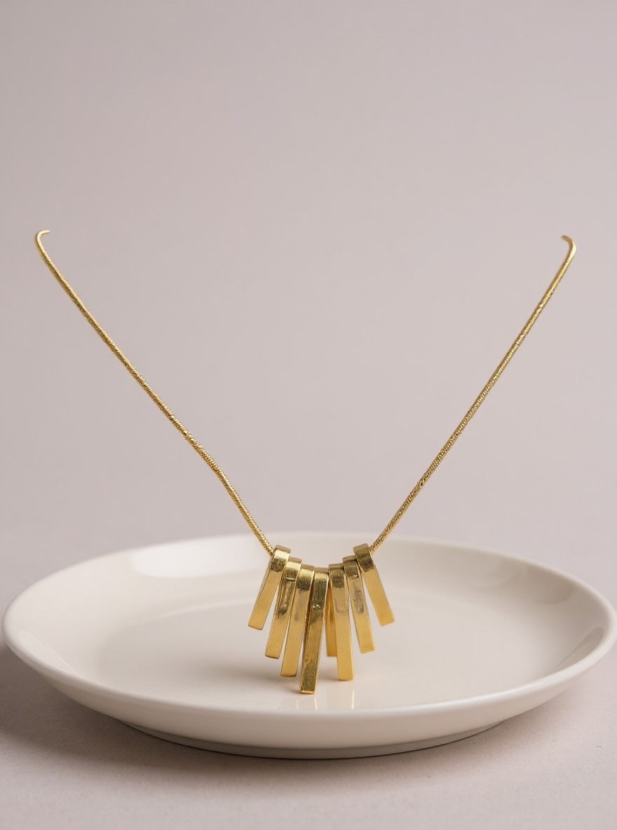 Multi Strips Anti Tarnish Necklace