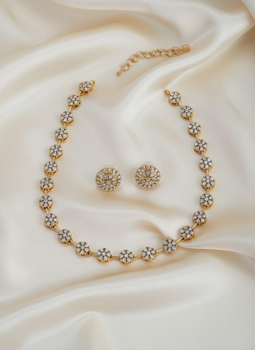 WhiteAD Antique Finish Necklace and Earrings