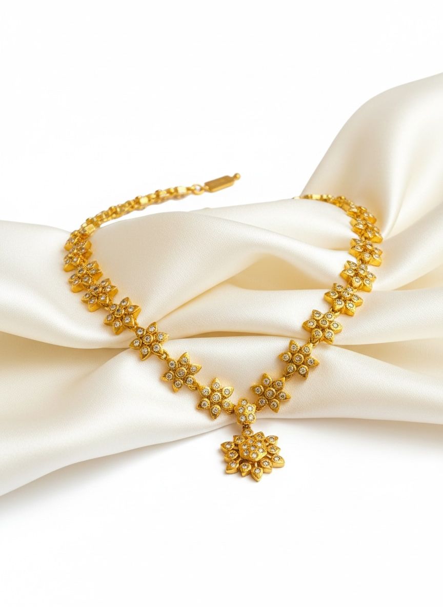 Matt Antique Finish Necklace and Earrings