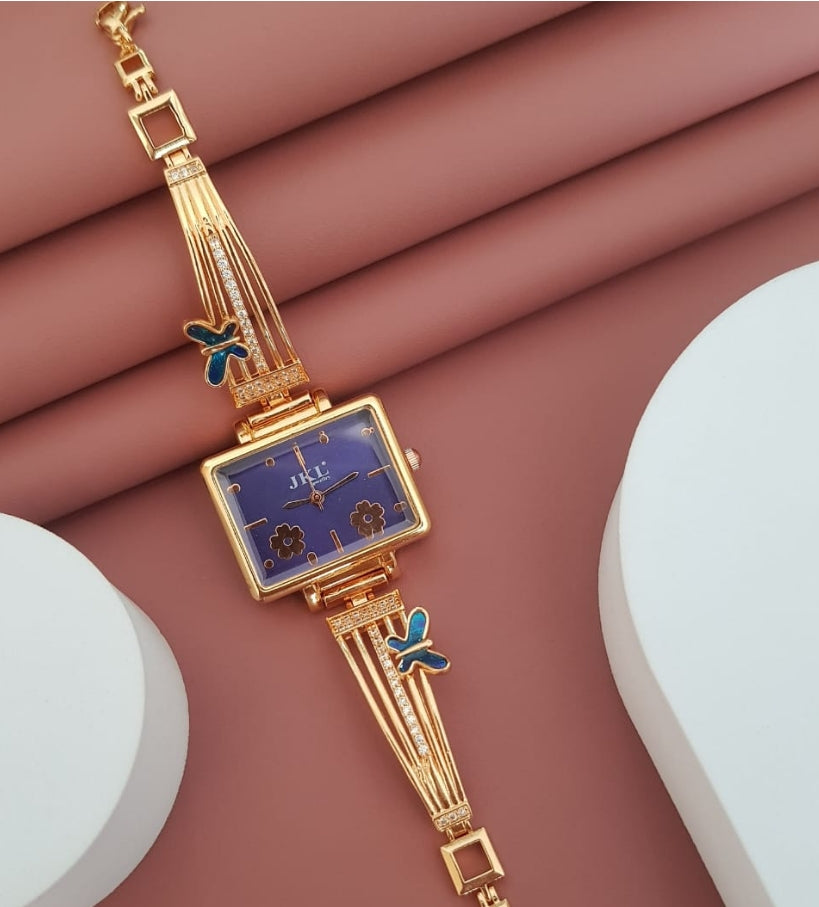 Blue square Dial Anti tarnish Watch