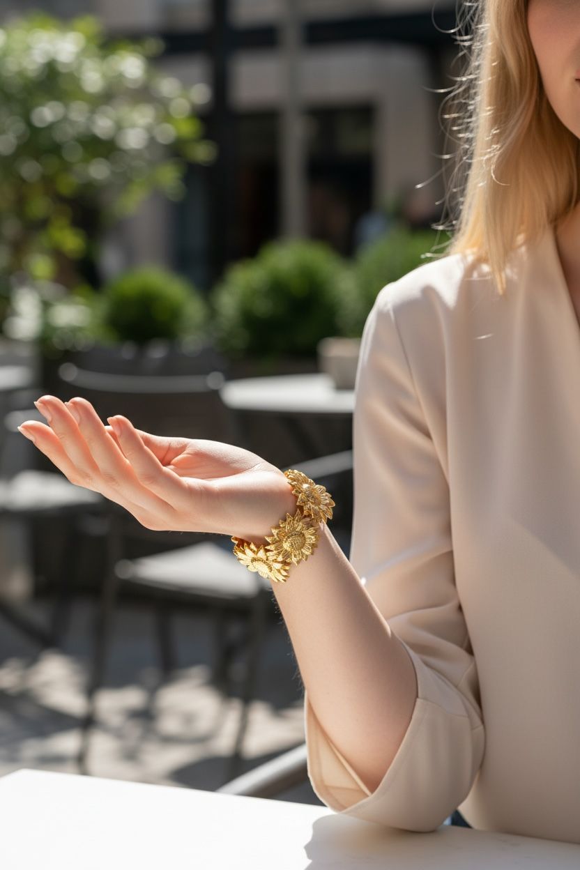 Sunflower Anti Tarnish Bangle