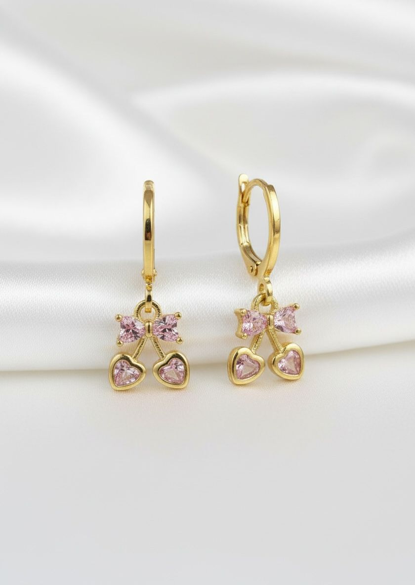 Pink Bow Earrings