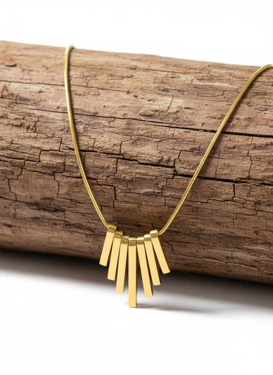 Multi Strips Anti Tarnish Necklace