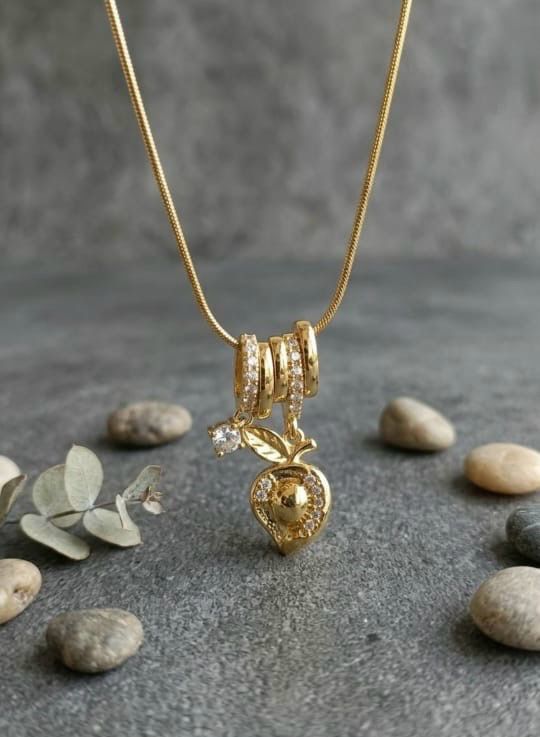 Golden Mango shaped Anti Tarnish Necklace