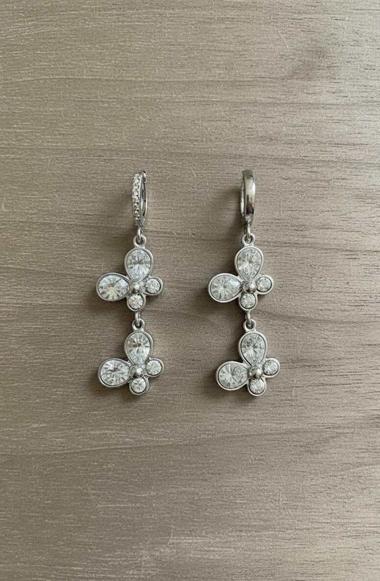 Silver Butterfly Earrings