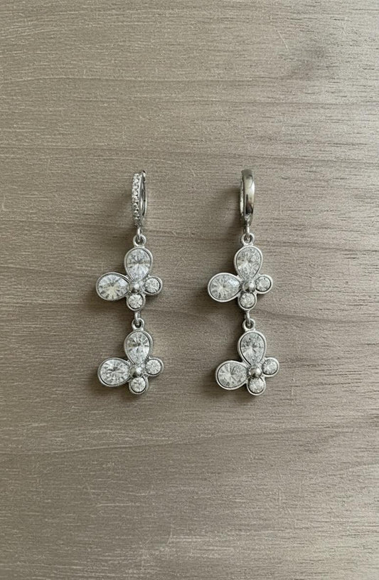 Silver Butterfly Earrings