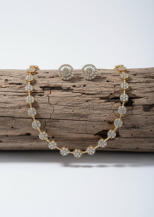 WhiteAD Antique Finish Necklace and Earrings