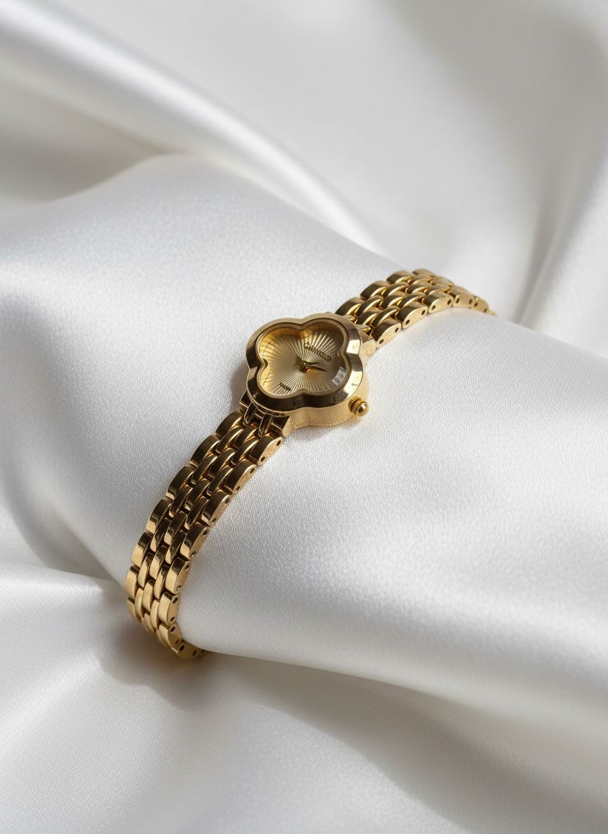 Golden Bloom Timepiece