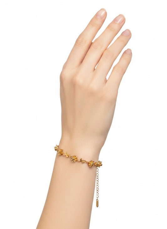 Golden Daisy Vine Bracelet
