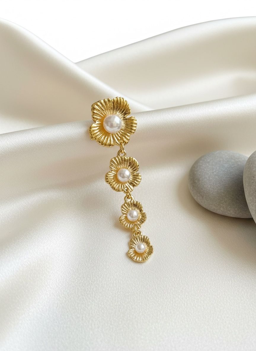 Multiple Flower Anti Tarnish Earrings