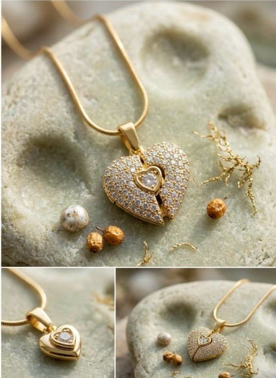 White Heart Anti Tarnish Necklace