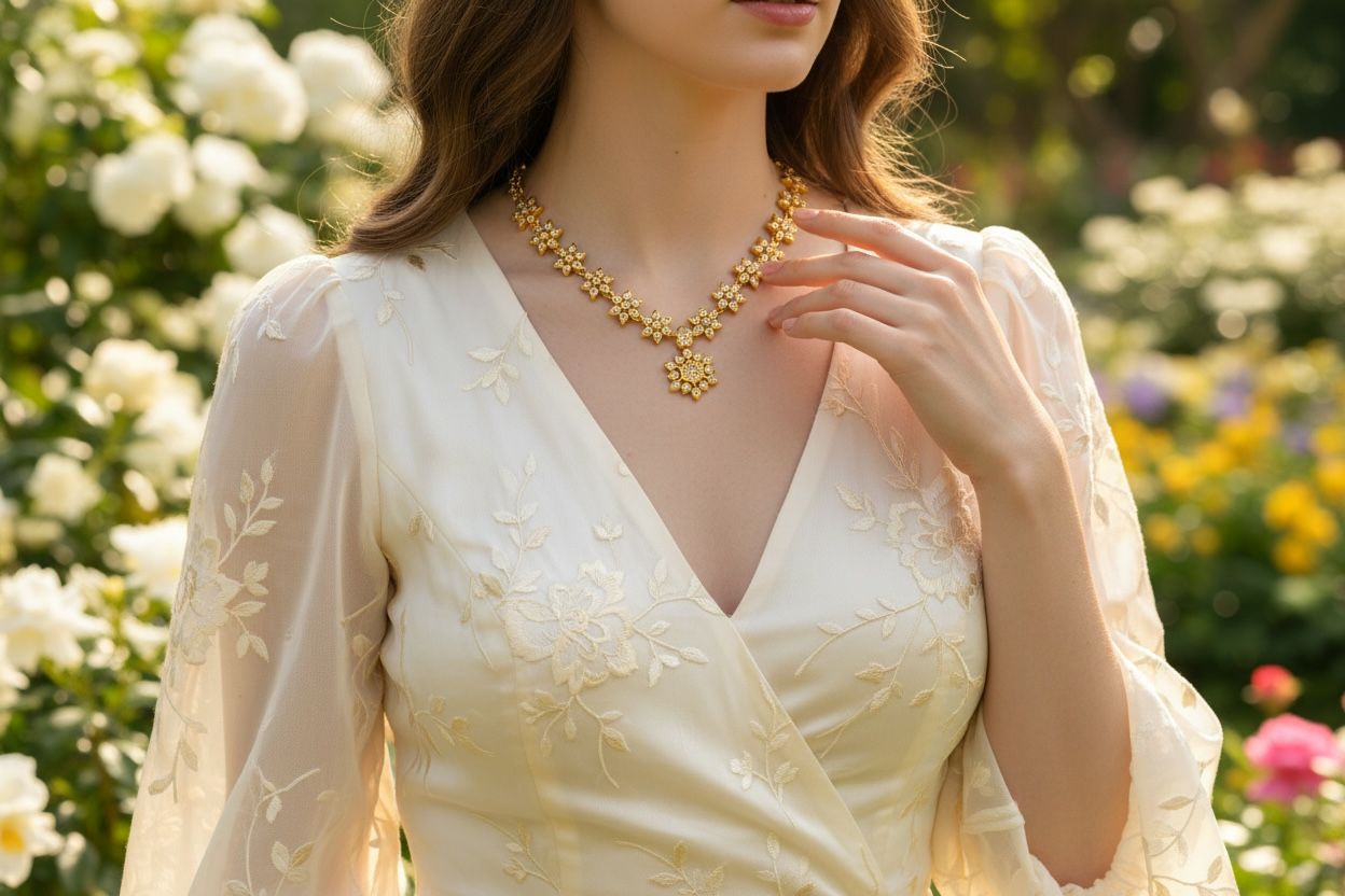 Matt Antique Finish Necklace and Earrings