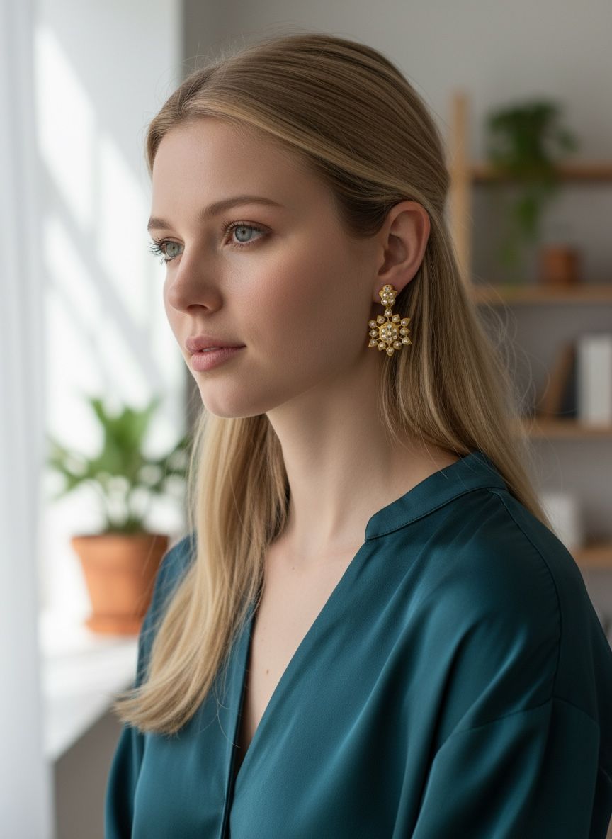 Matt Antique Finish Necklace and Earrings